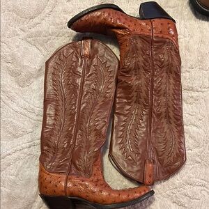Embossed Leather Cowboy Boots